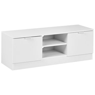 Beliani Beliani - Mueble Tv 2 Baldas 2 Cajones Tablero De Part&iacute;culas 102 Cm Estilo Escandinavo Blanco Winnipeg