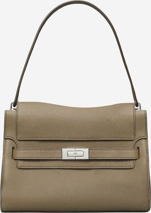 Tory Burch Womens Lee Radziwill Grand Bag Marrone Pelle Martellata Shoulder