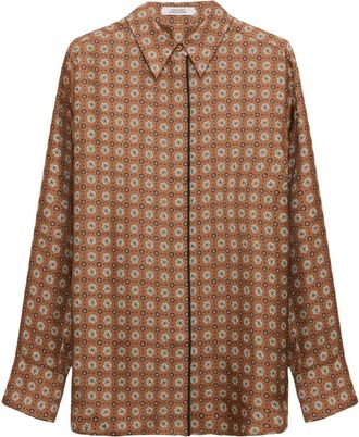 Dorothee Schumacher Overhemden, Dames, Bruin, M, Graphic Dreams Blouse