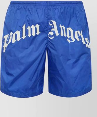 Palm Angels curved logo swim shorts back pocket