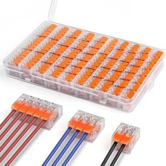OEM 75 Conectores El&eacute;ctricos R&aacute;pidos, Bloques De Terminales De Policarbonato Ign&iacute;fugo, Conectores De Cable De 0,14 A 4,0 Mm&sup2;, Conductores Compactos