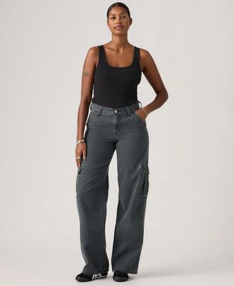 Levi's Superlow Cargo Jeans Women Meteorite Denim Cotton Loose Fit Retro JAX1932