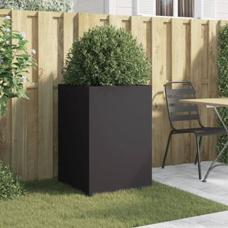 Berkfield Home Planter Black 52x48x75 cm Steel | Size: 52 x 48 x 75 cm