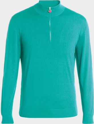 Kiton Men & apos;s Wool Mock Turtleneck Sweater