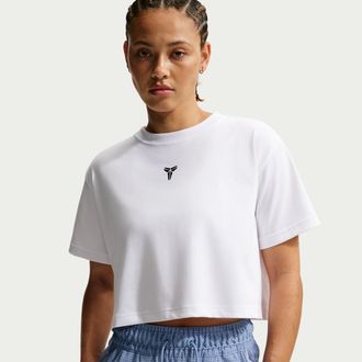 Nike Womens Kobe Dri-FIT Cropped Basketball T-Shirt in White | IO8289-100