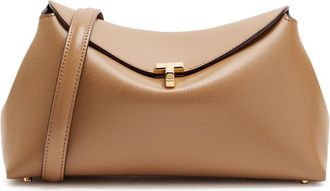 Toteme T-lock Leather Clutch - Camel - One Size
