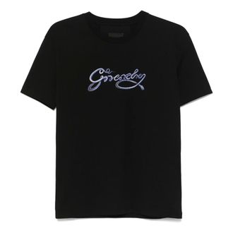 Givenchy Snake Logo Crewneck T-shirt - female - Givenchy - T-Shirts - Black - XS - Tops
