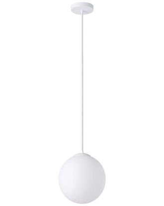 Eglo Eglo Rondo 1 Light Pendant With White Finish & White Glass Shade