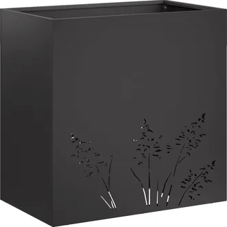 vidaXL Macetero De Jard&iacute;n Negro 50 X 30 X 49 Cm Acero Laminado En Fr&iacute;o Vidaxl