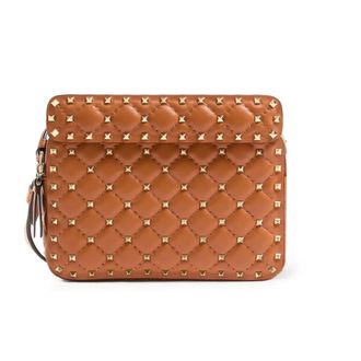 Valentino Garavani Shoulder Bags, female, Brown, Size: ONE SIZE Black Leather Double Zip Shoulder Bag