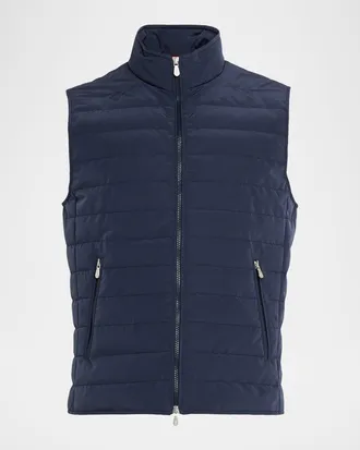Brunello Cucinelli Mens Bonded Nylon Down Vest