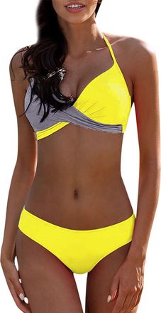 Generic Women Bikini Swimming Costume Beachwear Bathing Swimwear Suit Swimsuit Set Bra Push-up Womens Padded Bikini Swimwears Tankinis Set Bikini Set For Wome