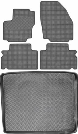 OEM Juego De Alfombrillas De Goma Para Coche Y Maletero Para Ford S-max I Van (2006-2014)