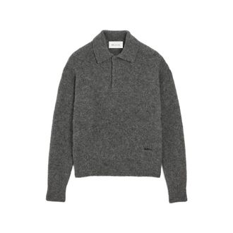 Ami Wool And Alpaca Polo With Ami Embroidery