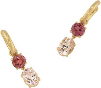Irene Neuwirth 18kt yellow gold Gemmy Gem earrings - women - Pink Tourmaline/Morganite/18kt Yellow Gold - One Size