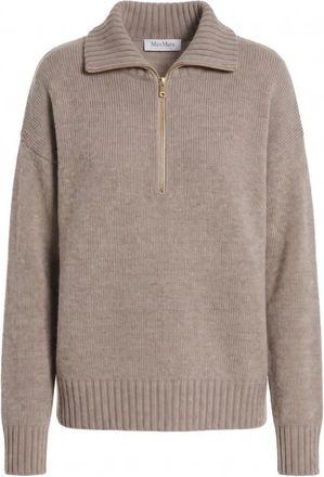 Max Mara Crasso Sweater - Dames - Coltruien - Bruin - M - Truien & Vesten