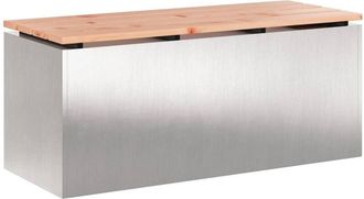 vidaXL Garden Bench Silver 100 x 40 x 43 cm Stainless steel vidaXL