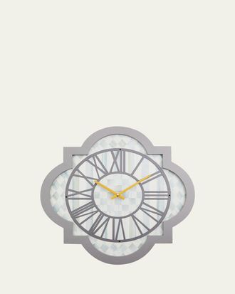 MacKenzie-Childs Sterling Check Tile Wall Clock