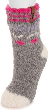 Muk Luks Cottage Bouclé Crew Socks in Grey at Nordstrom