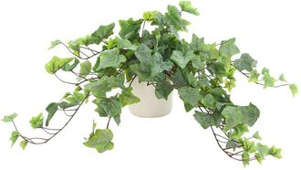 Creative Displays Inc. Handmade Faux Frosted Ivy In Ceramic Vase