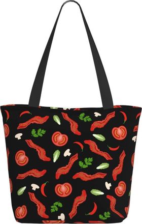 AOOEDM Nice-Bacon Pattern Ladies Shopping Bag 13x11x7in.The Perfect ValentineS Day Gift.It Is The Best ValentineS Day Gift For Mom, Daughter, Wife,Etc