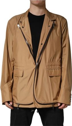 Dolce & Gabbana Overcoat - Heren - Blazers - Bruin - 4XL - Polyester - Jassen