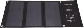 OEM Cargador Solar Plegable De 21 W, Panel Solar Port&aacute;til Negro Para Cargar Tel&eacute;fonos Con Dos Puertos Usb Para Senderismo Y Acampada Al Aire Libre