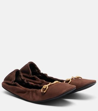 Gucci Horsebit leather ballet flats