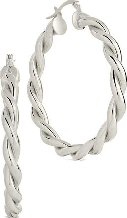 Sterling Forever Rosalie Polished Entwined Hoops