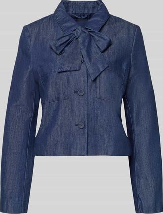 Christian Berg Regular Fit Blazer in Denim-Optik mit Lyocell-Anteil in Marine, Gr&ouml;&szlig;e 34