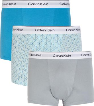 Calvin Klein Icon Stretch-cotton Trunks - set of Three - Grey - XL