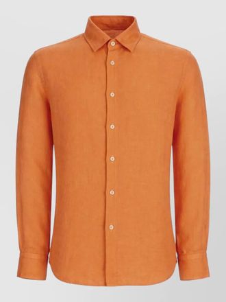 120% Lino mens shirt long sleeves button down collar