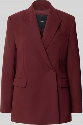 Mango Regular Fit Blazer mit Reverskragen Modell IGUANA in Bordeaux, Größe XS