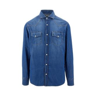 Brunello Cucinelli Easy Fit denim shirt Man XXL