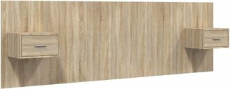 vidaXL Cabecero De Cama Con Mesitas Madera Contrachapada Roble Sonoma Vidaxl