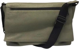 Coach Pre-owned Leren Crossbody Tas - Dames - Vintage Schoudertas - Groen - ONE Size - Leer - Vintage