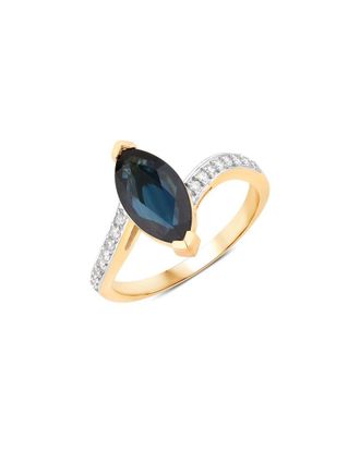 Diana M. Jewels 14K 2.26 Ct. Tw. Diamond & Blue Sapphire Ring
