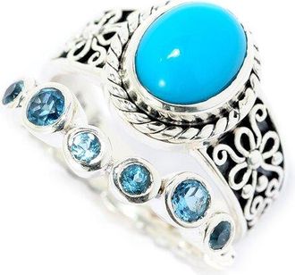 Samuel B. Silver 1.90 Ct. Tw. Gemstone Ring