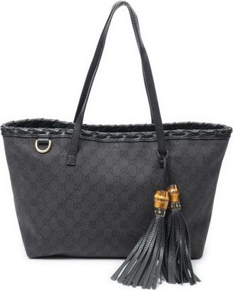 Gucci Bamboo Tassel Shopping Tote schoudertas