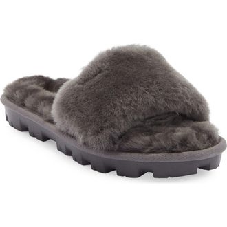 UGG Cozette Genuine Shearling Slipper in Charcoal at Nordstrom Rack, Size 6