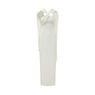 Solace London Maxi Dresses, female, Beige, Size: 2XS Rona Maxi Dress