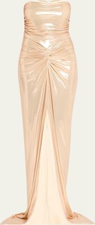 Retrofête Maytal Metallic Strapless Gown