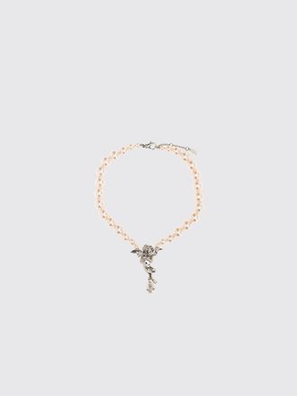 Vivienne Westwood Bracciale in ottone argentato con perle e charm Orb