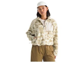 The North Face Yumiori Peak Full Zip Jacket Print Womens Coat Pale Khaki Heritage Print : 2XL, Polyester