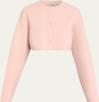 Toteme Cropped Oversized Wool Cardigan