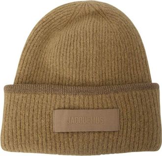 Jacquemus Beige Logo Beanie Cap