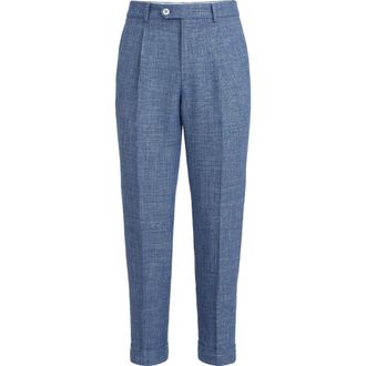 Brunello Cucinelli Hopsack trousers in Denim at Nordstrom, Size 48 It