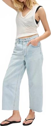 Citizens Of Humanity Ayla Raw Hem Crop Jeans In Sailor