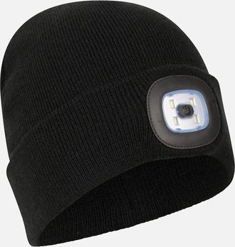 Mountain Warehouse Mens Mountain Warehouse Mens Highlands Torch Beanie - Black - Size: ONE size
