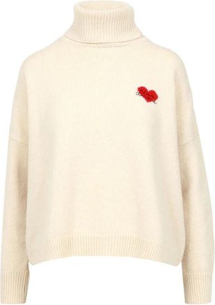 Giada Benincasa Sweaters Beige - Dames - Coltruien - Beige - M - Wol - Truien & Vesten